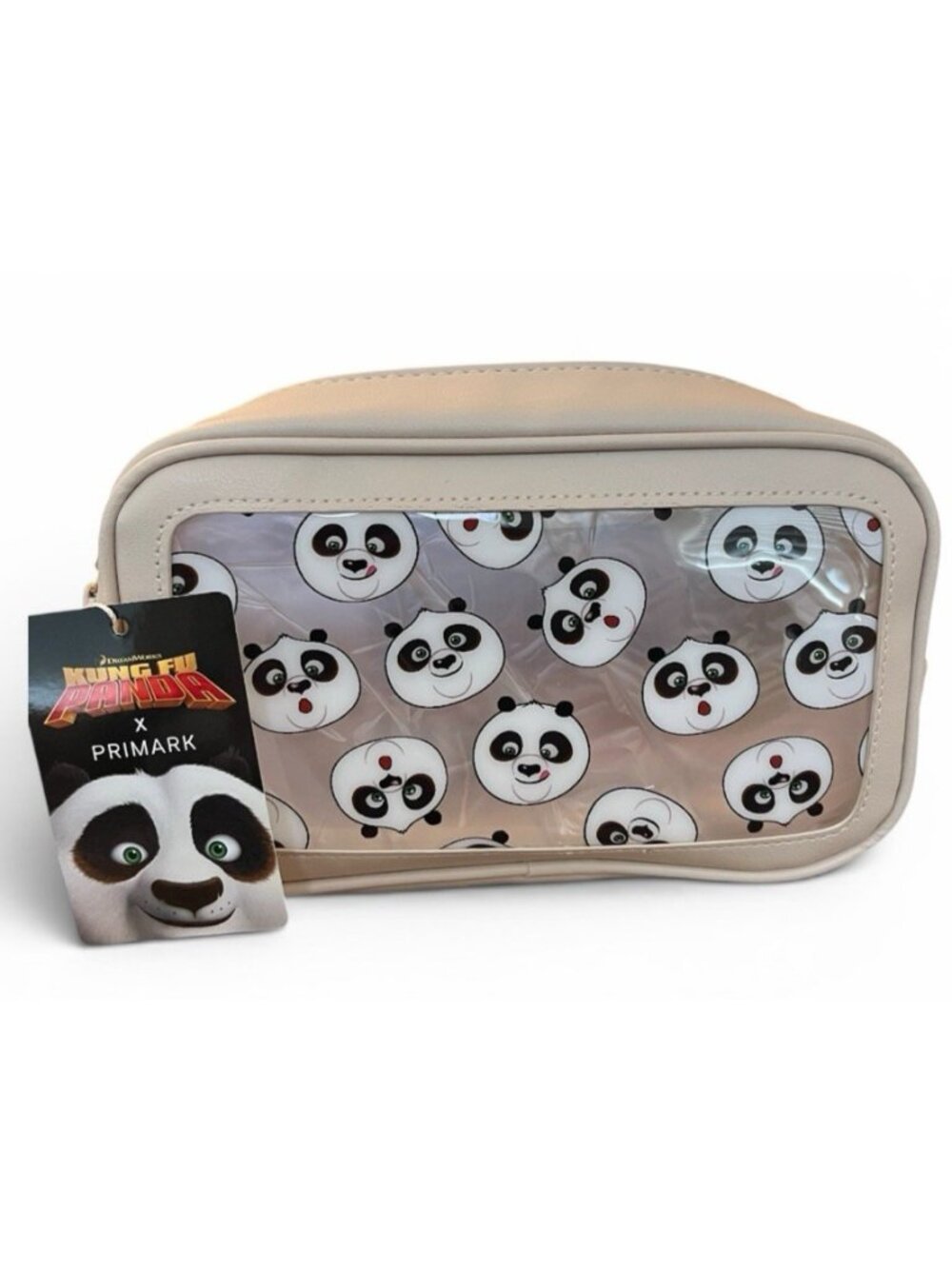 Kung Fu Panda X Primark Cosmetic Pouch Makeup Bag Po All Over Print Clear NWT